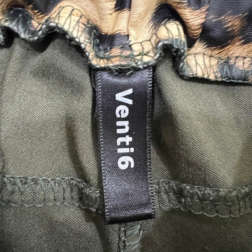Venti6 Magic Pants Olive Green Stretch Joggers Leopard‎ Waistband Italy S READ - Picture 7 of 10
